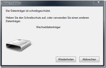 USB Datentr&auml;ger schreibgesch&uuml;tzt