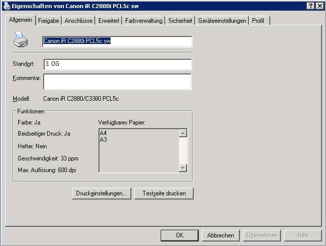 druckeinstellungen druckeinstellungen