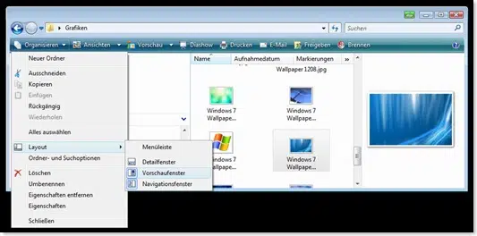 Vorschaufenster Vista