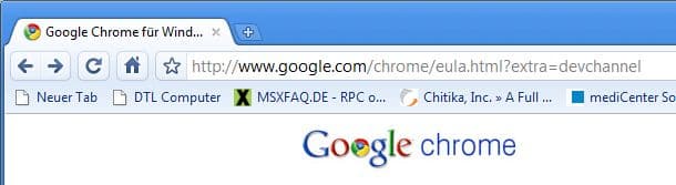 Chrome Devchannel