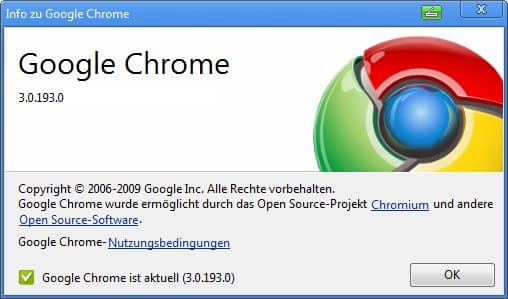 Google Chrome 3.0.193.0