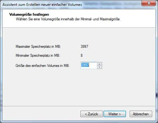 volumegroesse-festlegen volumegroesse-festlegen