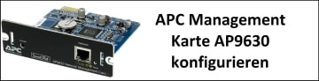 APC Management Karte AP9630 konfigurieren