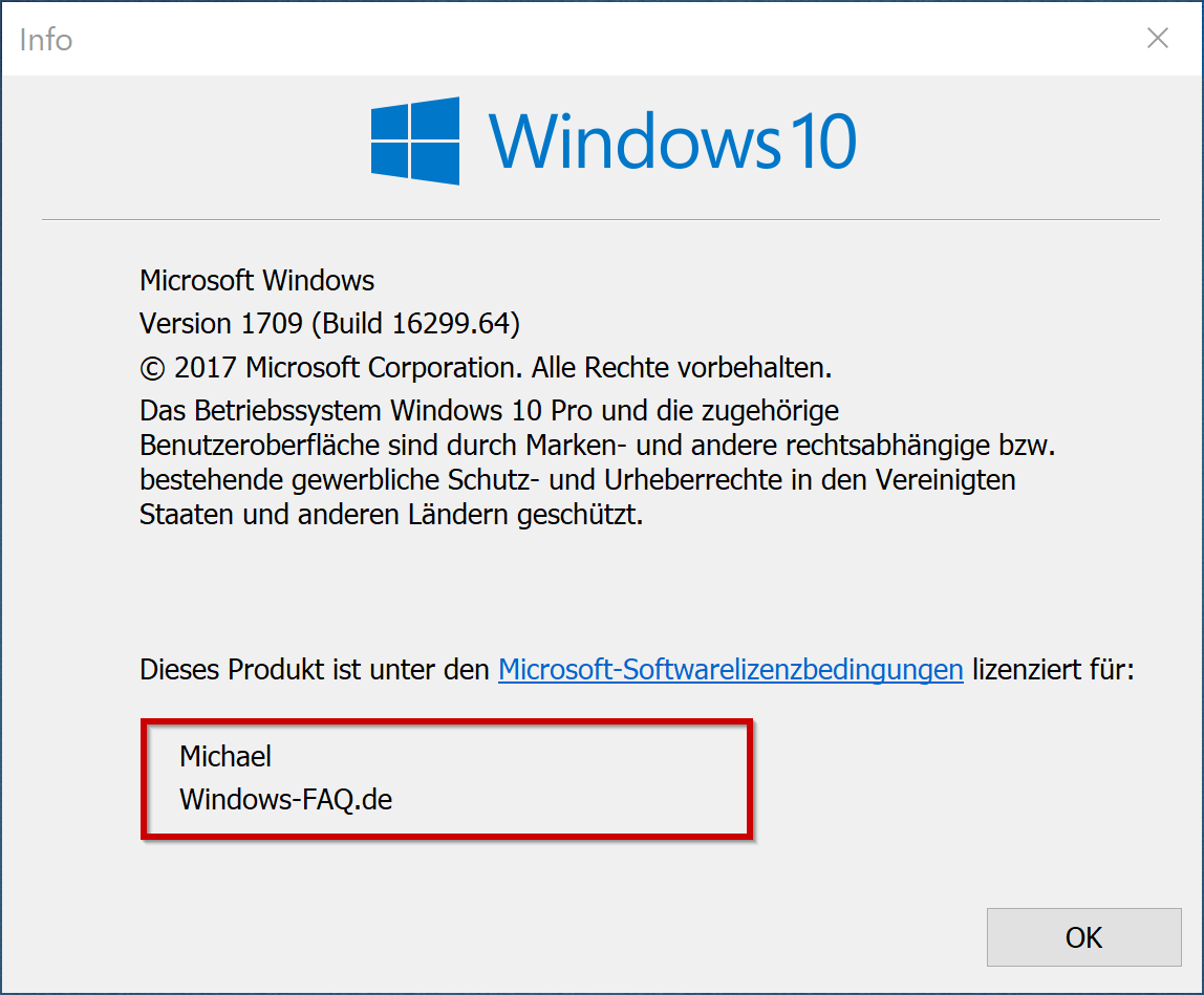Windows Lizenznehmer