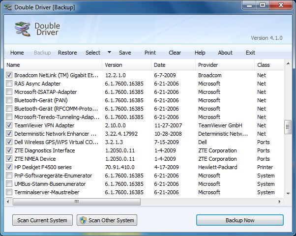 Double Driver - Backup von Gerätetreibern unter Windows