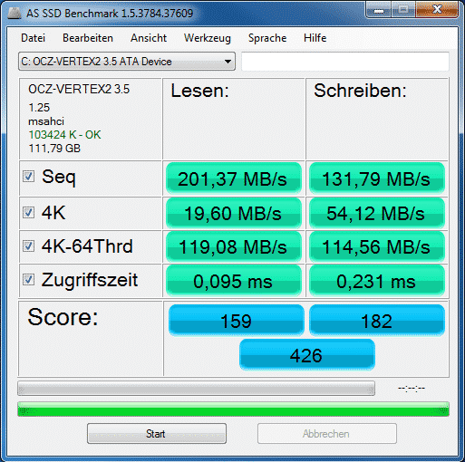 OCZ Vertex 2 SATA II 3.5 120GB Solid State Drive Testbericht