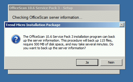 OfficeScan 10.6 SP3 Installation Hinweis