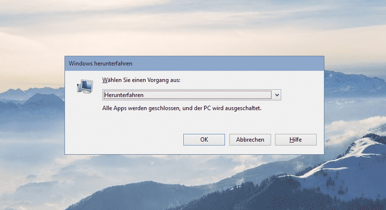 Windows 10 Herunterfahren F4