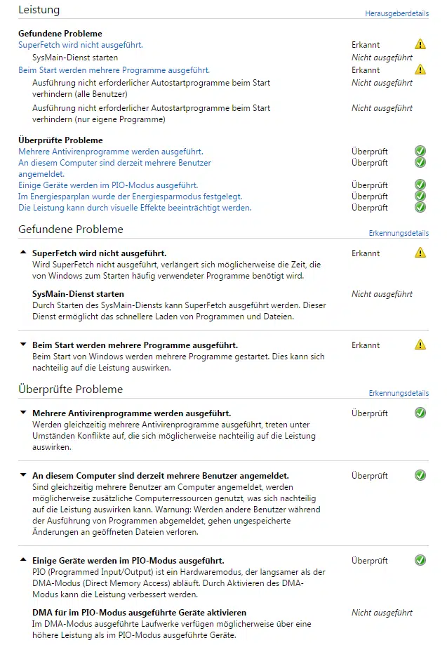 PC Performance Probleme mit Fix it Tool von Microsoft erkennen