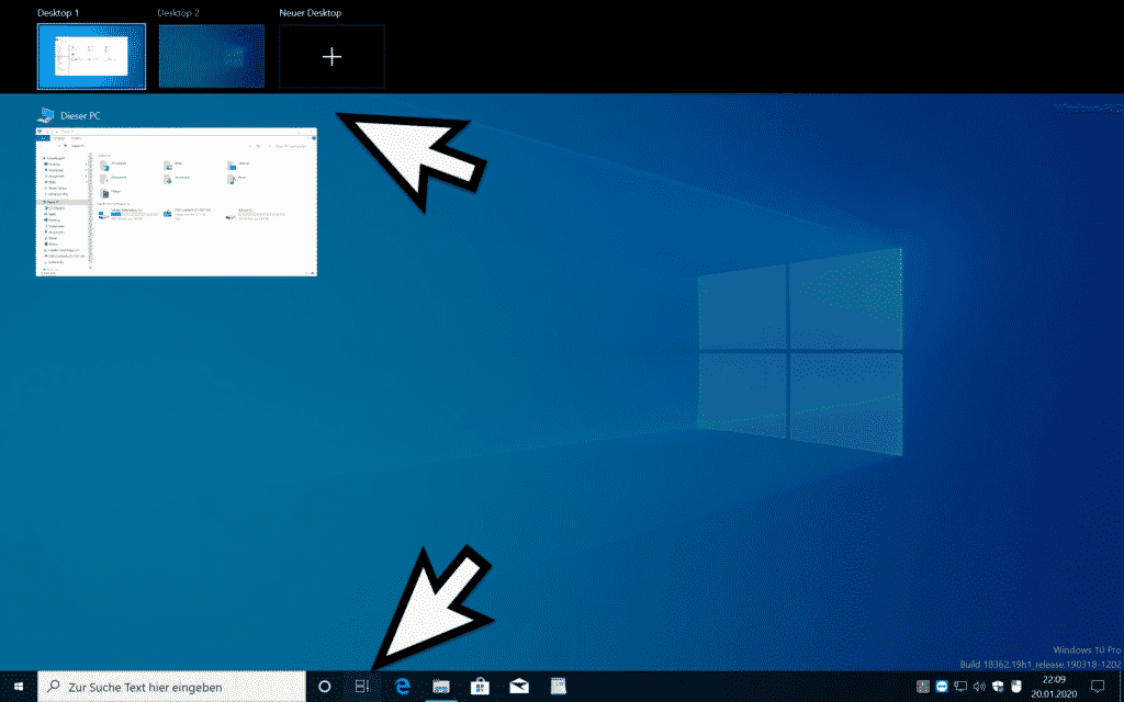 Virtuelle Desktops Windows 10