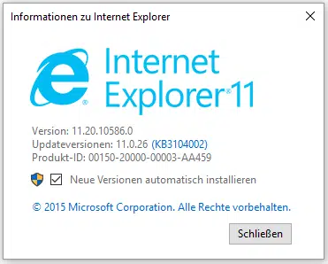 Internet Explorer (IE) deinstallieren
