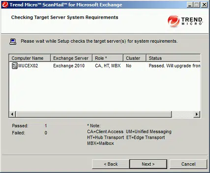 ScanMail 10.2 auf SP2 Upgrade 3