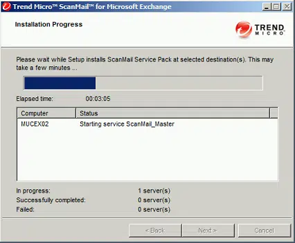 ScanMail 10.2 auf SP2 Upgrade 4