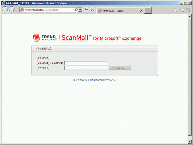 ScanMail 10.2 auf SP2 fehlerhafte Anmeldung