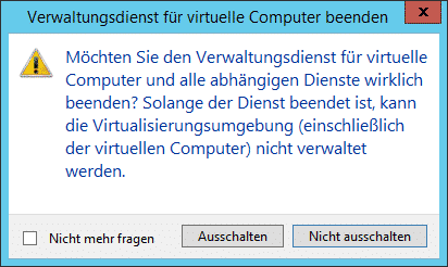 Hyper-V Verwaltungsdienst für virtuelle Computer