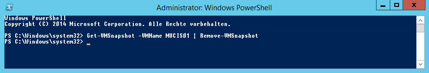 PowerShell Remove-Snapshot