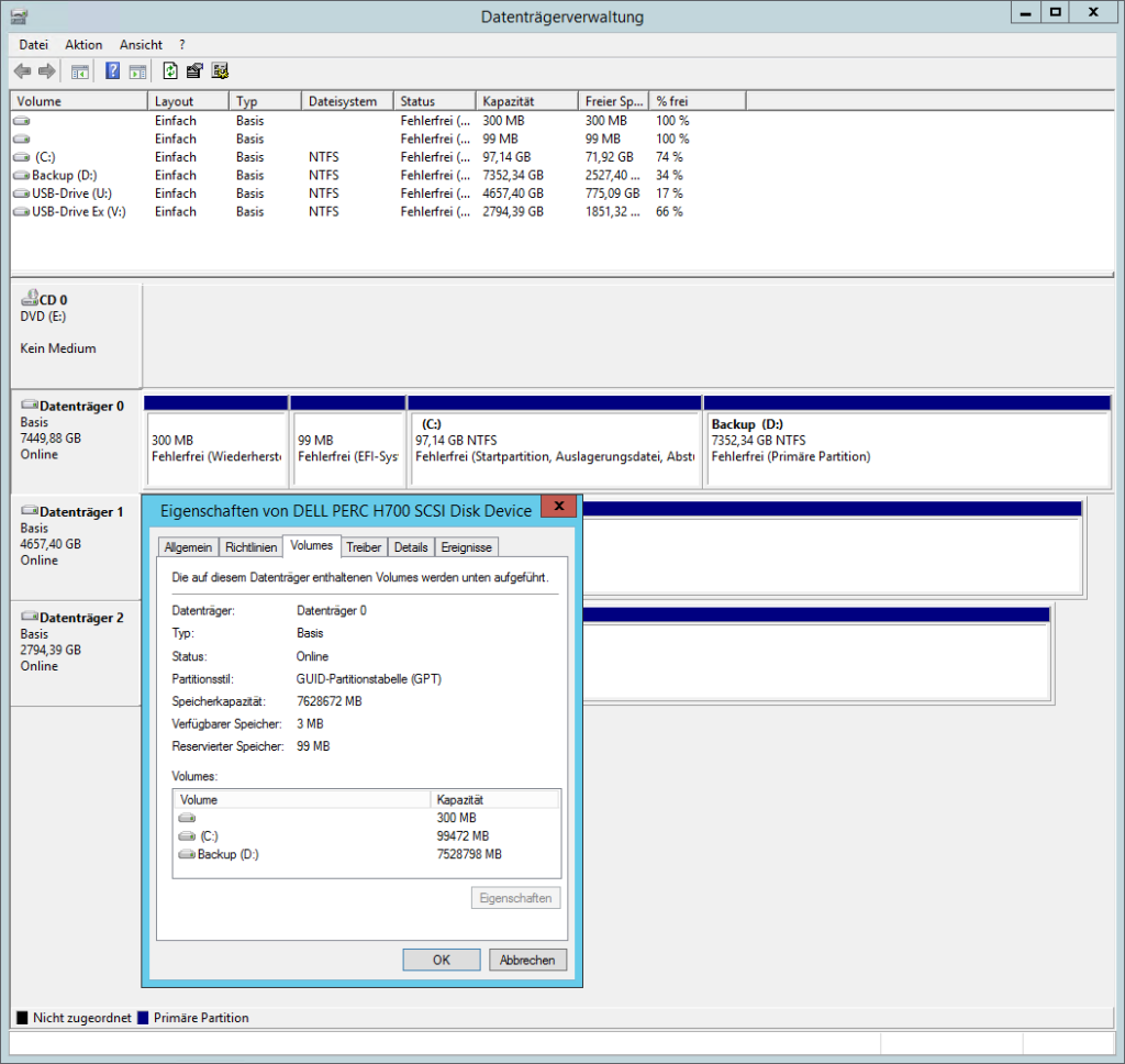 Bootpartition größer als 2 TB mit GPT (GUID Partition Table) und UEFI