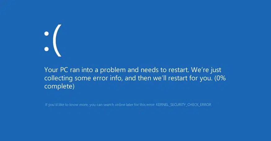 0x000000139 Stop Code – KERNEL_SECURITY_CHECK_FAILURE Windows Fehler