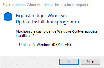 Update für Windows KB3140743