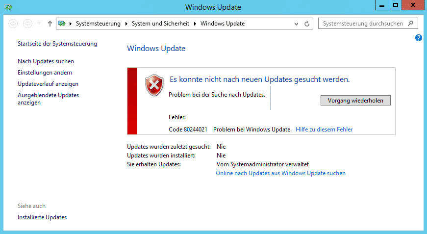 Windows Update Error 80244021