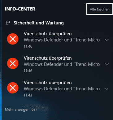 TrendMicro OfficeScan Fehler BA060000 nach Windows 10 Anniversary Feature Update