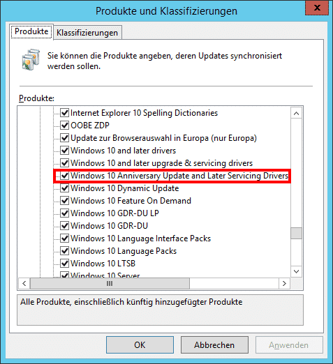 Windows 10 Anniversary Update 1607 über WSUS korrekt verteilen