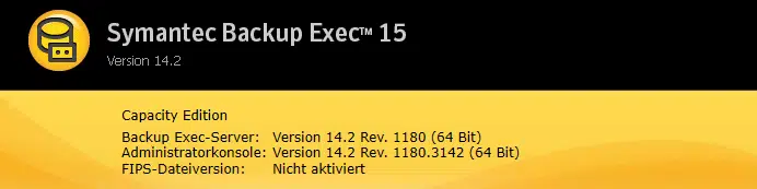 FP5 für Backup Exec 15 erschienen (Revision 1180)