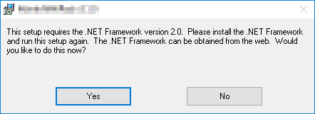 Net Framework 2.0 unter Windows 10 Fehlermeldung - This setup requires the .NET Framework Version 2.0