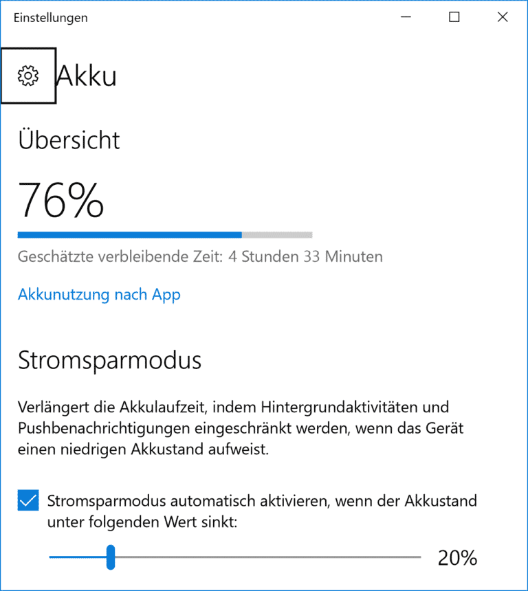 Akku Nur Bis 80 Laden Einstellen Windows 10 Akkunutzung nach App bei Windows 10 - Windows FAQ