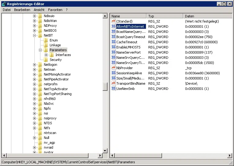 NETBIOS Probleme nach Windows Update KB3161949