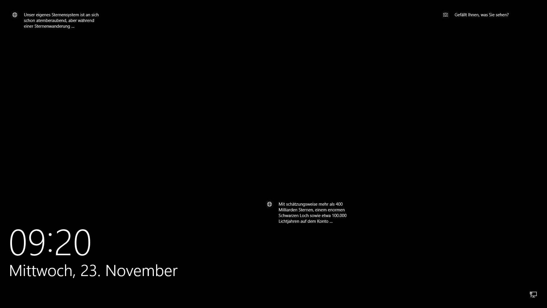 Schwarzer Sperrbildschirm ohne Hintergrundbild bei Windows 10