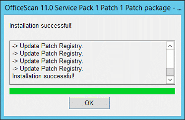 OfficeScan Patch 6242 erfolgreich