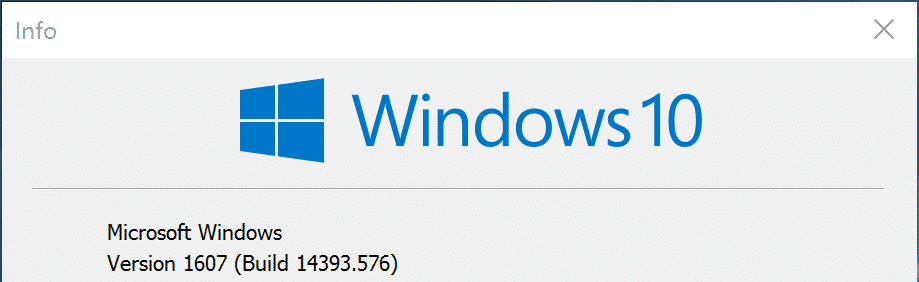 KB3206632 Windows 10 Update auf Build 14393.576