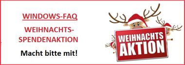 Windows-FAQ Weihnachts-Spendenaktion
