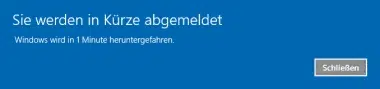 Windows 10 zeitgesteuert per Befehl herunterfahren