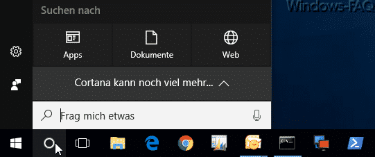 Windows 10 Cortana Suchfeld durch Icon ersetzen oder ausblenden
