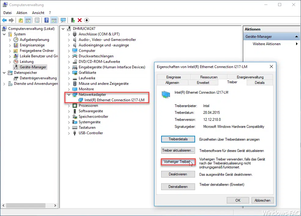 Netzwerkadapter Treiber