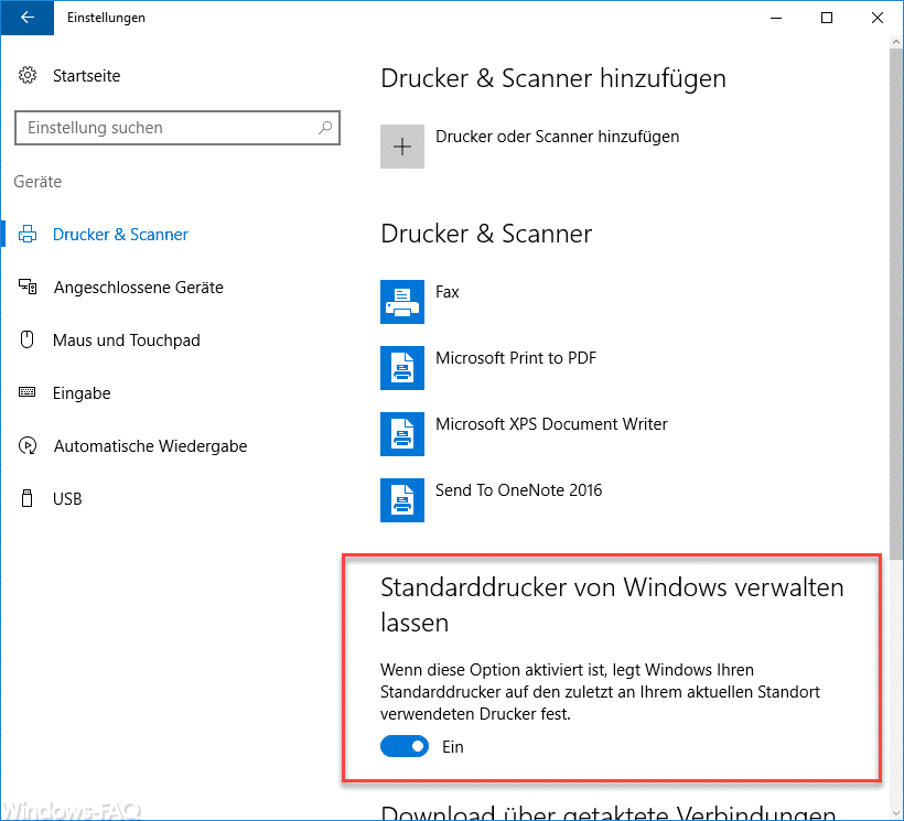 Windows 10 Drucker & Scanner hinzufügen