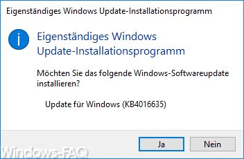 KB4016635 Kumulatives Update für Windows 10 Version 1607 Anniversary