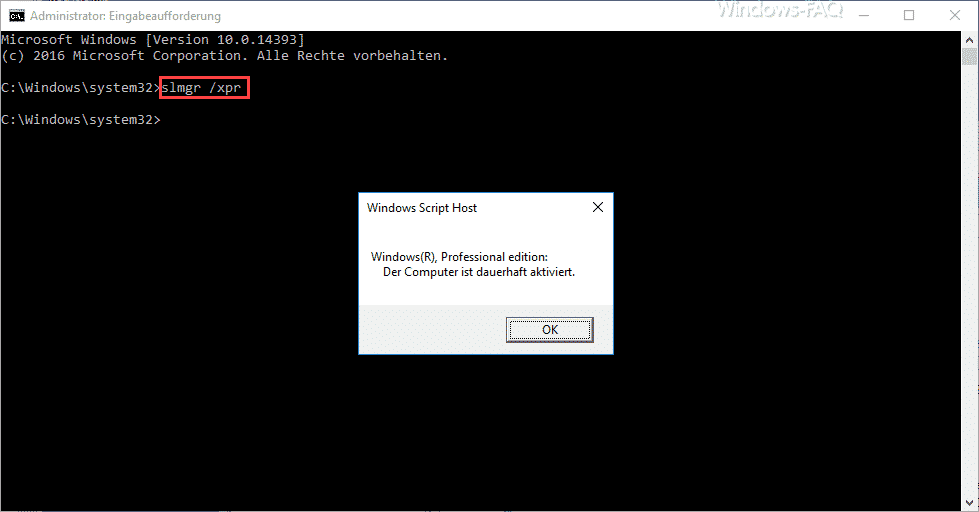 Windows 10 Aktivierung überprüfen
