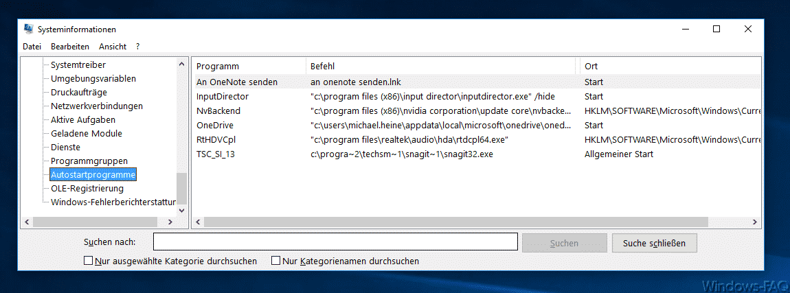 MSINFO32 – Hardware und Systeminformationen umfangreich mit Windows Boardmitteln auslesen