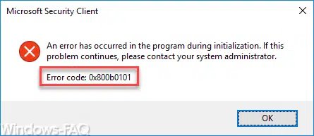 Windows 10 Fehlercode 0x800b0101