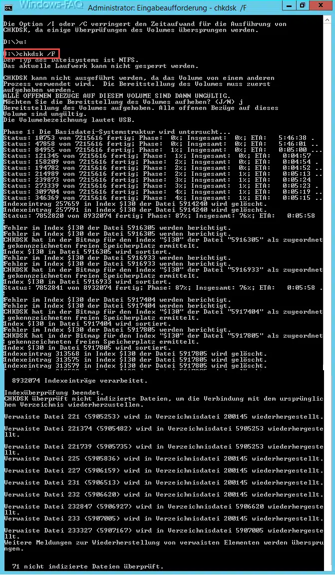Robocopy Fehler 1392 (0x00000570) – Die Datei oder das Verzeichnis ist beschädigt und nicht lesbar.