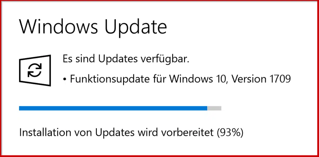 Feature Update auf Windows 10 Version 1709 Fall Creators Update (Build ...