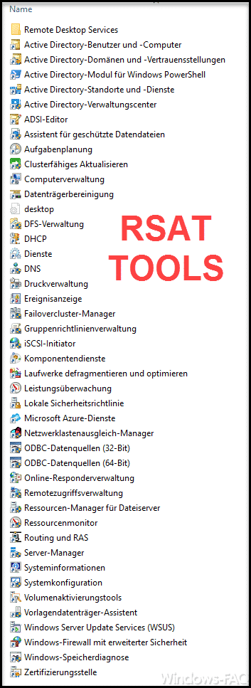 RSAT Tools für Windows 10 Fall Creatos Update zum Download