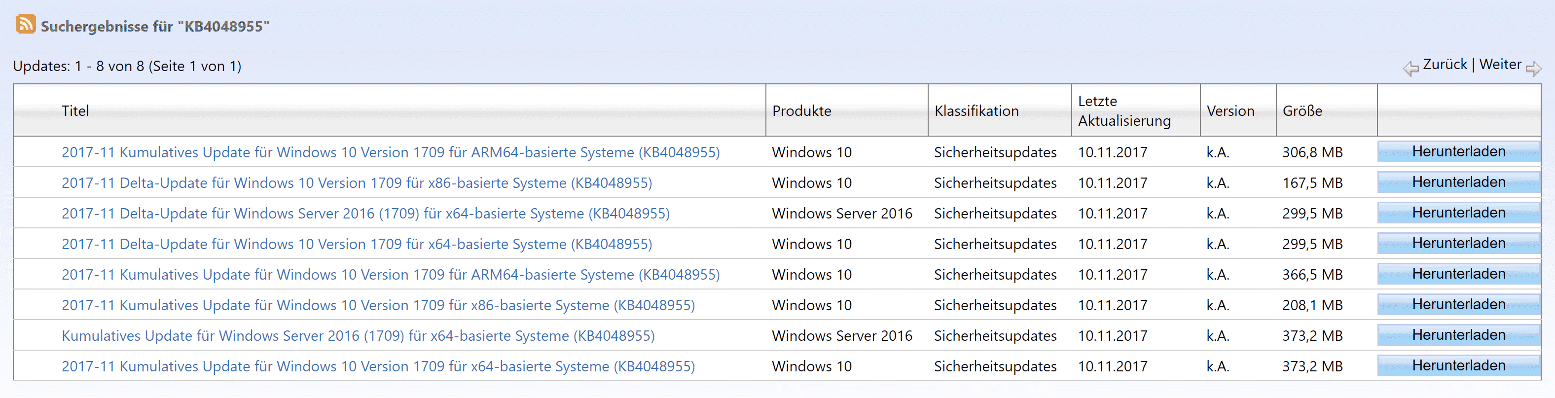 KB4048955 Update für Windows 10 Fall Creators Update Version 1709 Build 16299.64