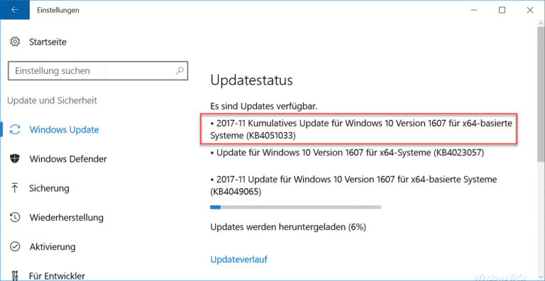 KB4051033 Kumulatives Update für Windows 10 Version 1607 Build 14393.1914 Download