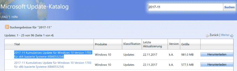 KB4055254 für Windows 10 Creators Update 1703 erschienen – Build 15063.729
