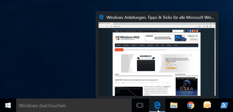 Vergrößern der Vorschaubilder (Miniaturansicht) in der Windows Taskleiste
