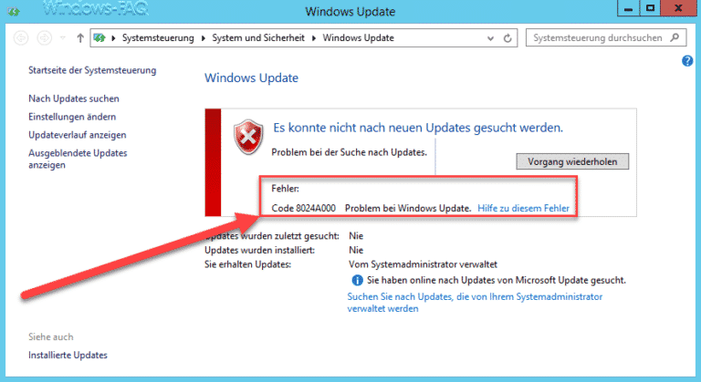 Windows Update Code 8024A000